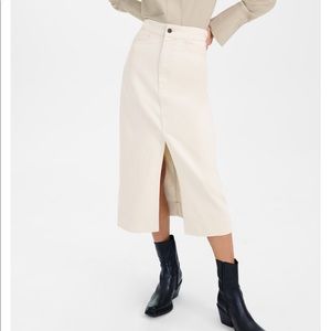 G. Label white denim pencil skirt